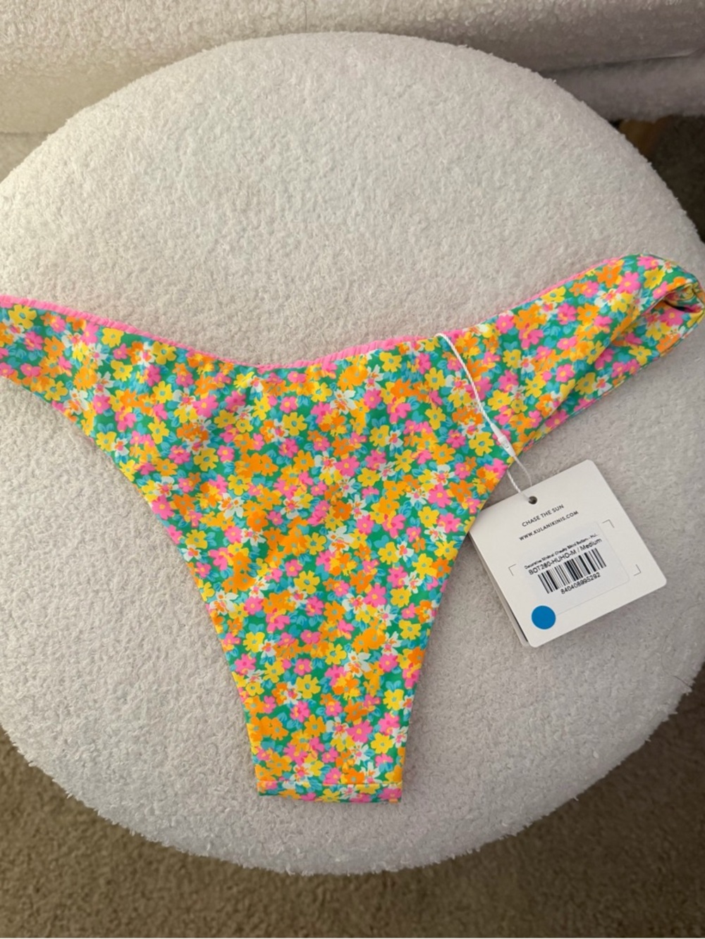 Kulani Kinis Neon Floral Bikini Bottoms - Pink, Yellow, Green, Blue - Picture 2 of 2
